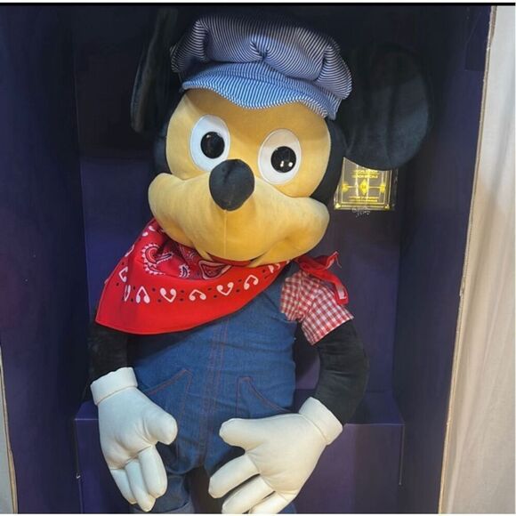 Disney Treasures Of The‎ Disney Vault Engineer Mickey 3 FT Tall Plush Doll NWB - Picture 1 of 7